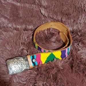 James Halbert Leather and Rayon Belt